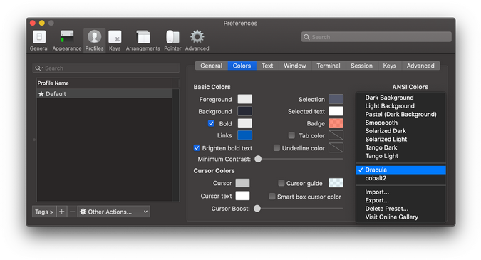 zsh color theme